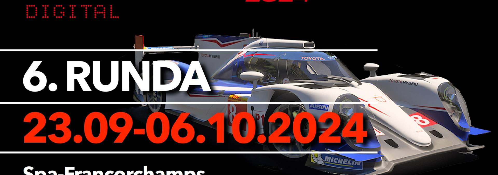 Wyniki wyścigu finałowego - 6. runda TOYOTA GR CUP DIGITAL - 23.09-06.10.2024 – Spa-Francorchamps – Toyota TS040 Hybrid